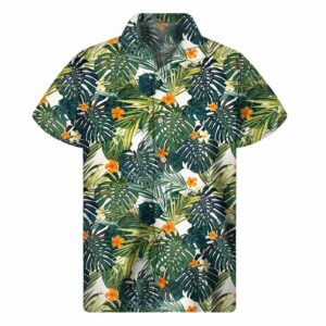 Summer Hawaiian Leaves Pattern Print Men'S Short Sleeve Hawaiian Shirts  - Thelegend59