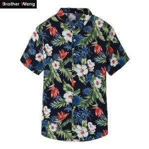 Summer New Mens Short Sleeve Hawaiian Shirts Fashion Casual Hawaiian Shirt  - Thelegend59