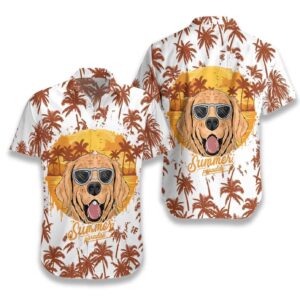 Summer Paradise Golden Retriever Hawaiian Aloha Hawaiian Shirtss  - Thelegend59