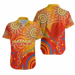 Suns Hawaiian Shirt Sun Indigenous Gold Coast  - Thelegend59