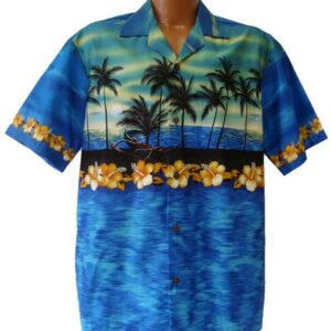 Sunset Aloha Blue Amazing Design Hawaiian Shirt  - Thelegend59