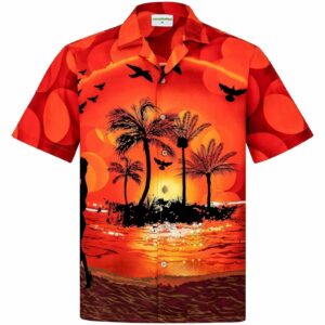 Sunset Summer Vibe Tropical Hawaiian Aloha Hawaiian Shirts  - Thelegend59