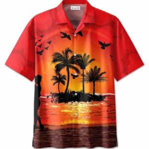 Sunset Summer Vibe Tropical Hawaiian Aloha Hawaiian Shirtss  - Thelegend59