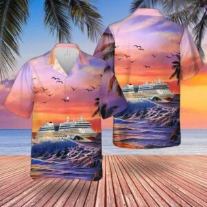 Sunset With Aida Cruises Hawaiian Aloha Hawaiian Shirts  - Thelegend59