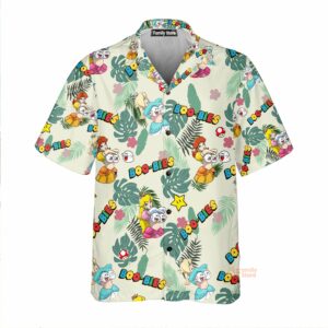 Super Mario Boo-Bies Pattern Hawaiian Shirt - For Men And Women - Kids  - Thelegend59