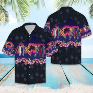 Surf Border Chest Colorful Nice Design Hawaiian Shirt  - Thelegend59