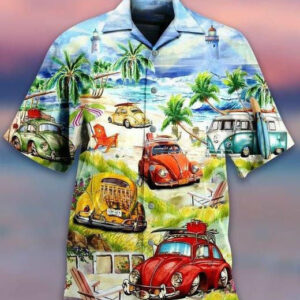 Surf Car Hawaiian Shirt - For Men And Women - Kids  - Thelegend59