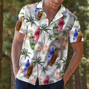 Surfboard Tropical Vintage Multicolor Unique Design Hawaiian Shirt  - Thelegend59