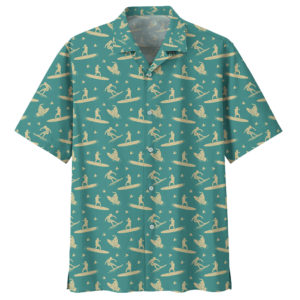 Surfing Blue Nice Design Unisex Hawaiian Shirt  - Thelegend59