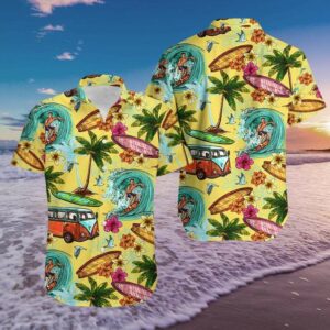 Surfing Camping Tropical Hawaiian Shirt  - Thelegend59