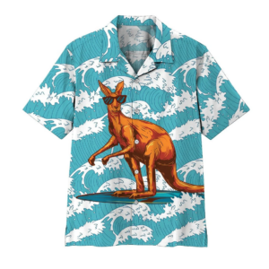 Surfing Kangaroo Hawaiian Shirt  - Thelegend59