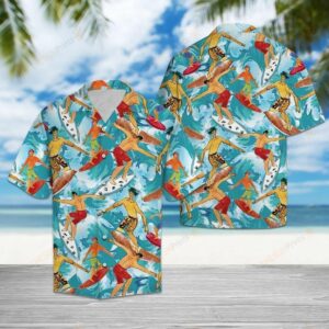 Surfing Lovers Multicolor Best Design Hawaiian Shirt  - Thelegend59