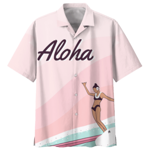 Surfing Pink High Quality Unisex Hawaiian Shirt  - Thelegend59