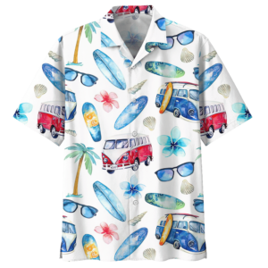 Surfing White Unique Design Unisex Hawaiian Shirt  - Thelegend59