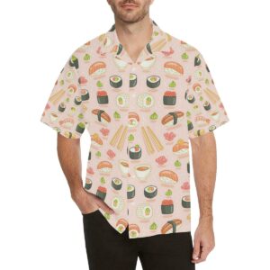 Sushi Pattern Background Men'S All Over Print Hawaiian Shirt  - Thelegend59