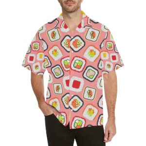 Sushi Roll Pattern Men'S All Over Print Hawaiian Shirt  - Thelegend59