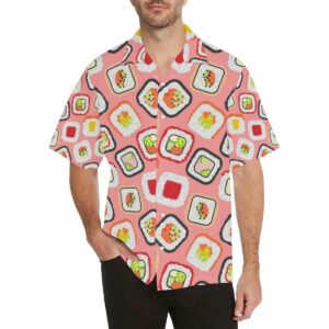 Sushi Roll Pattern Mens All Over Print Hawaiian Shirt  - Thelegend59