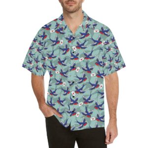 Swallow Bird Pattern Print Design Hawaiian Shirt  - Thelegend59