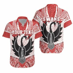Sydney Hawaiian Shirt Indigenous Swans  - Thelegend59