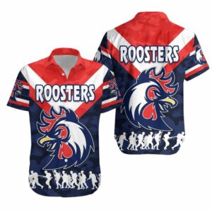 Sydney Hawaiian Shirt Roosters Anzac Style  - Thelegend59