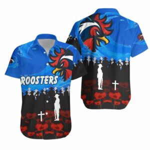Sydney Roosters Hawaiian Shirt Prairie Style K36  - Thelegend59