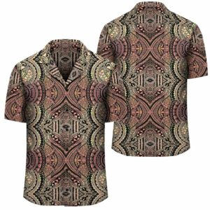 Symmetry Brown Hawaiian Shirt  - Thelegend59