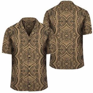 Symmetry Gold Hawaiian Shirt  - Thelegend59