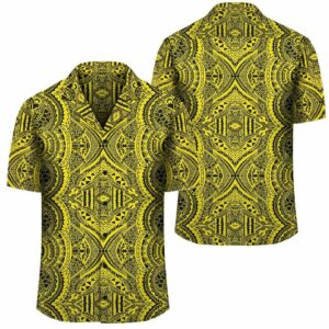 Symmetry Yellow Hawaiian Shirt  - Thelegend59
