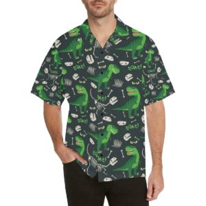 T Rex Pattern Print Design A Hawaiian Shirt  - Thelegend59