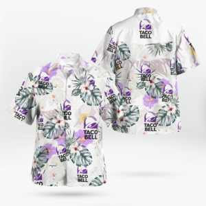 Taco Bell All Over Print 3D Flowery Aloha Summer Beach Hawaiian Shirt  - Thelegend59