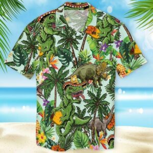 Taco T-Rex Green Best Design Hawaiian Shirt  - Thelegend59