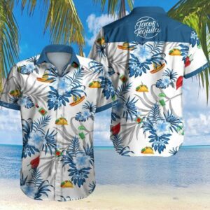 Tacos Hawaiian Graphic Print Short Sleeve  - Thelegend59