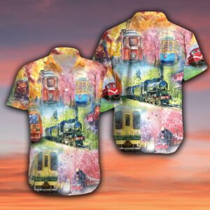 Take A Train Pink Unisex Hawaiian Shirts  - Thelegend59
