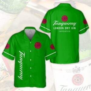 Tanqueray London Dry Gin All Over Print 3D Aloha Summer Beach Hawaiian Shirt  - Thelegend59