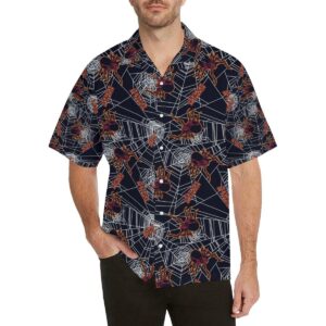 Tarantula Spiderwebs Pattern Print Design Hawaiian Shirt  - Thelegend59
