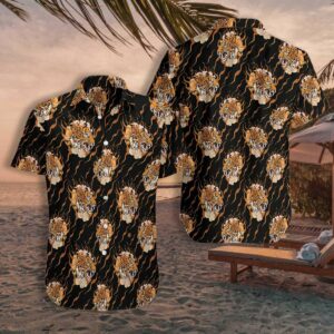 Tattoo Style Tiger Hawaiian Shirt  - Thelegend59