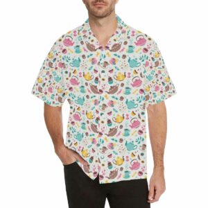 Tea Pots Pattern Print Design 05 Mens All Over Print Hawaiian Shirt  - Thelegend59