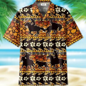 Team Roping Flower Pattern Hawaiian Shirt  - Thelegend59