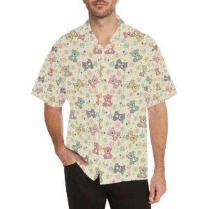 Teddy Bear Pattern Print Design 05 Mens All Over Print Hawaiian Shirt  - Thelegend59