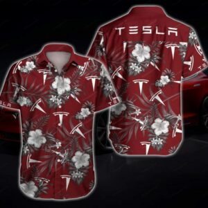 Tesla Hawaiian Graphic Print Short Sleeve  - Thelegend59