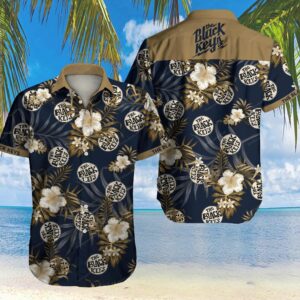 The Black Keys Hawaiian Graphic Print Short Sleeve  - Thelegend59