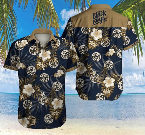 The Black Keys Hawaiian Graphic Print Short Sleeve  - Thelegend59