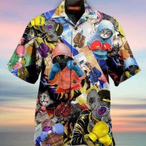 The Boxing Cat Hawaiian Shirt  - Thelegend59