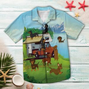 The Life Is Good With Dachshund Multicolor Unique Design Hawaiian Shirt  - Thelegend59