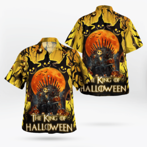 The Skeleton King Of Halloween Hawaiian Aloha Hawaiian Shirtss  - Thelegend59