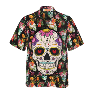 The Tropical Floral Skull Hawaiian Shirt - For Men And Women - Kids  - Thelegend59
