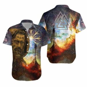 The Vegvisir Odin Symbol Hawaiian Aloha Hawaiian Shirtss  - Thelegend59