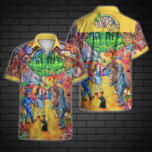 The Wizzard Of Oz Hawaiian Graphic Print Short Sleeve  - Thelegend59