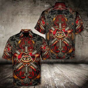Three Of Swords By Tarot Love Hawaiian Shirts  - Thelegend59