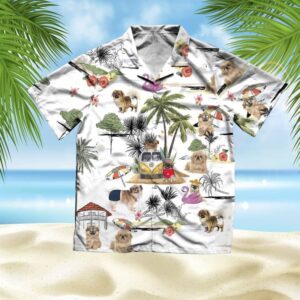 Tibetan Spaniel Hawaiian Shirt Hawaii Beach Retro  - Thelegend59